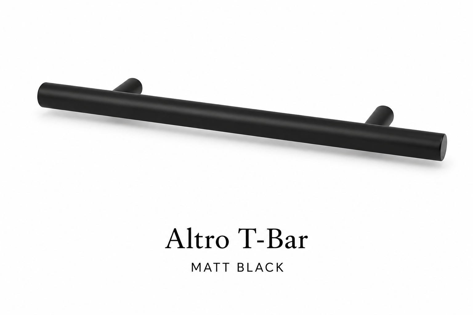 Altro T-Bar Matt Black handle for TV Simplicity media wall