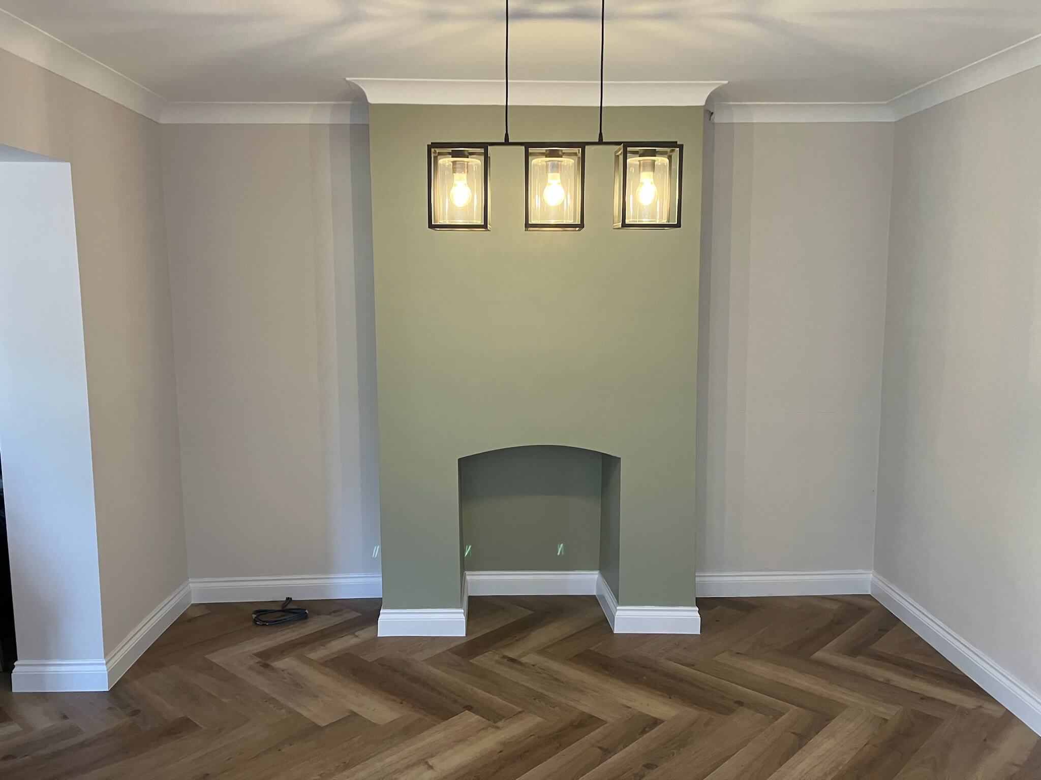 Empty chimney breast alcoves before bespoke cabinetry installation by JAX Bespoke Yorkshire