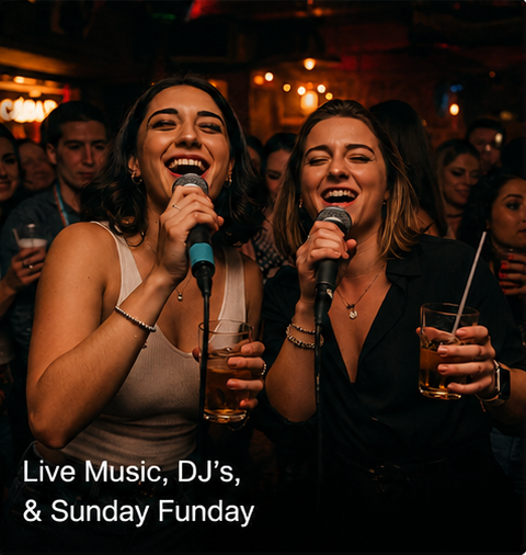 Live music, DJs and Sunday Funday