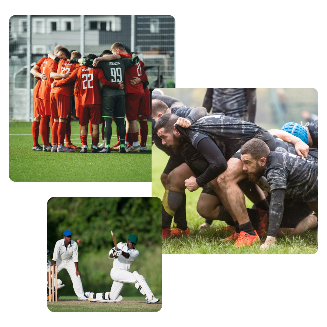Football, rugby and cricket athletes supported by Brick Performance