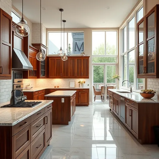 Completed kitchen remodel in Fort Worth TX featuring modern cabinetry, sleek stainless steel appliances, and elegant pendant lights.