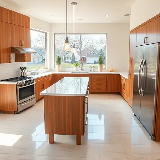 Professionally renovated kitchen in Grand Prairie TX with granite countertops, stainless steel appliances, and custom cabinetry.