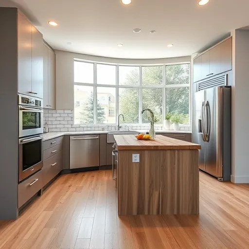 Modern kitchen remodel in Northlake, TX featuring sleek cabinetry, quartz countertops, and stainless steel appliances.