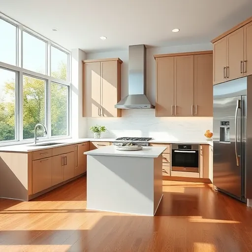 Recently remodeled kitchen in Keller TX features sleek cabinetry, quartz countertops, and spacious natural lighting.