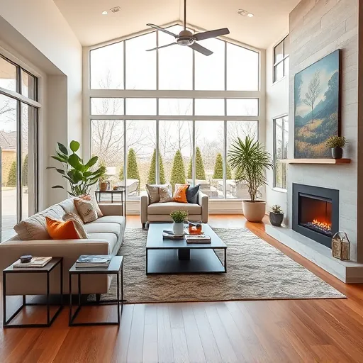 Modern living room remodel in Forest Hill TX, featuring elegant furniture, natural light, and stylish decor accents.