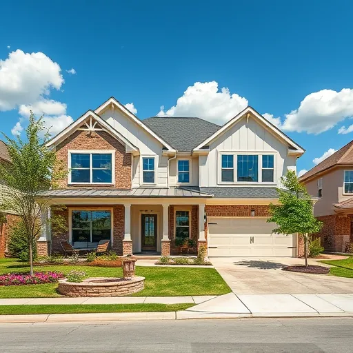 A transformed suburban home in Grapevine, TX with modern design, elegant landscaping, and a welcoming porch.