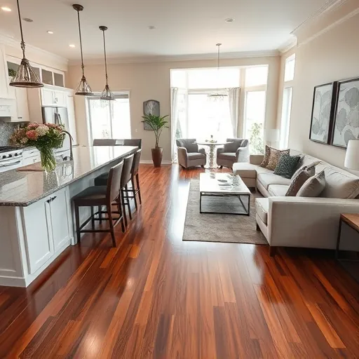 Completed home remodeling in Roanoke TX featuring an open-concept kitchen and cozy living area with modern design.