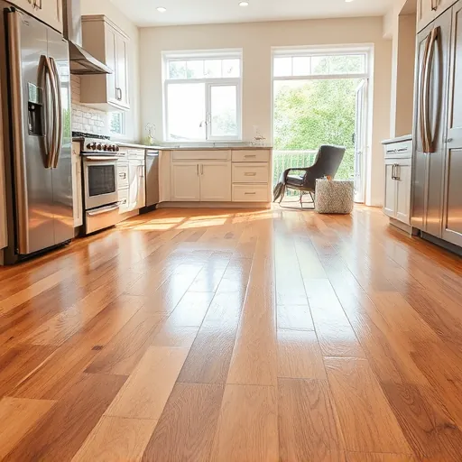 Bright spacious Fort Worth kitchen with polished hardwood or tile flooring, modern cabinets, stainless steel appliances, and natural light.