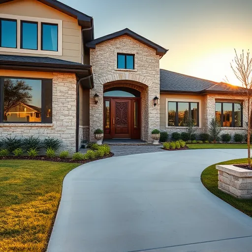 Stunning home remodeling in Kennedale TX with traditional-contemporary blend, landscaped yard, and inviting entryway.