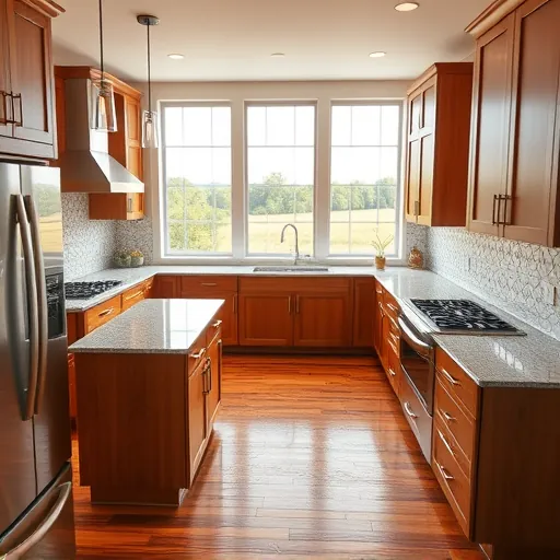 Freshly renovated kitchen in Highland Village TX with granite countertops, stainless steel appliances, and custom cabinetry.