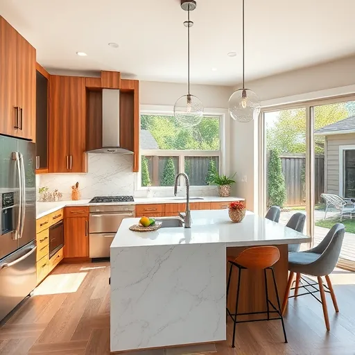 Newly remodeled Forest Hill kitchen with modern cabinetry, quartz island, stainless appliances, and bright natural light.