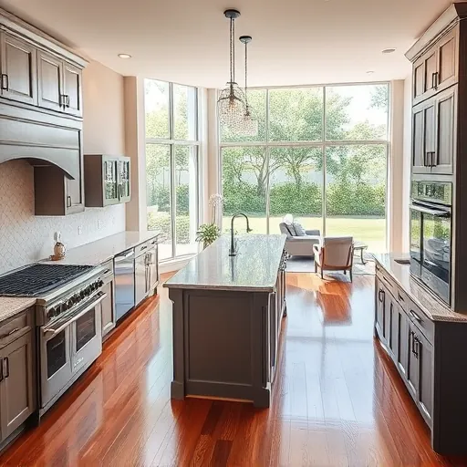 Recently remodeled Southlake TX kitchen with granite counters stainless steel appliances custom cabinetry hardwood flooring and natural light