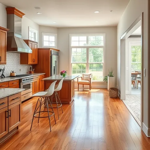 Spacious modern kitchen in Burleson TX with granite countertops, stainless steel appliances, and custom cabinetry.