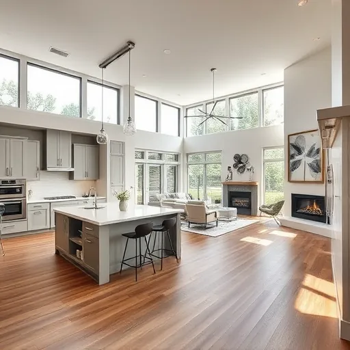 Completed home remodeling in Fort Worth TX showcasing modern design and elegant finishes in a spacious layout.