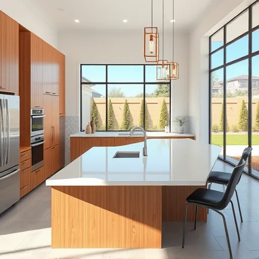 Freshly installed modern kitchen pantry with organized shelves of jars and dry goods in a stylish Fort Worth kitchen