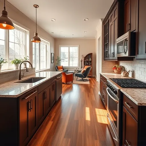 Renovated Mansfield TX kitchen with granite countertops, stainless steel appliances, and custom cabinetry, elegant design.