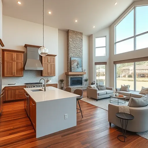 Home remodeling project showcasing modern design in a spacious Fort Worth living area with stylish decor and furnishings.