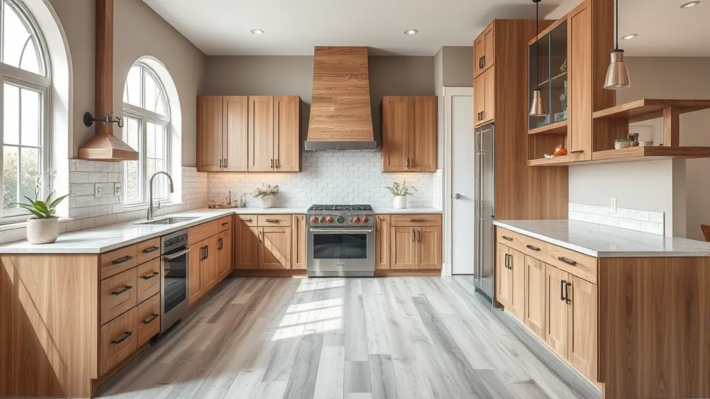 Kitchen flooring installation projects in Fort Worth TX showcasing various styles and materials used.