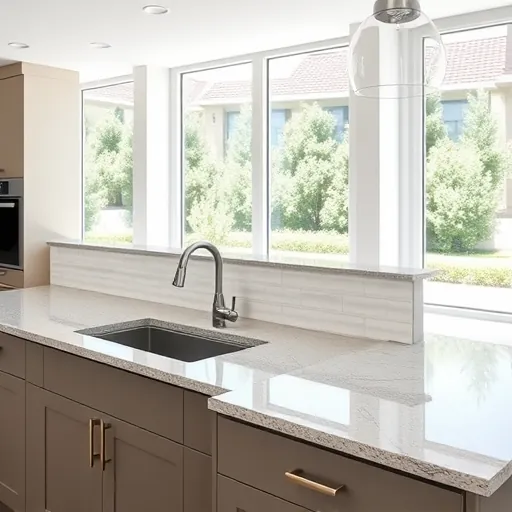 Freshly installed butcher block countertop in a modern kitchen with rich wood grains, stainless steel fixtures, and sleek design