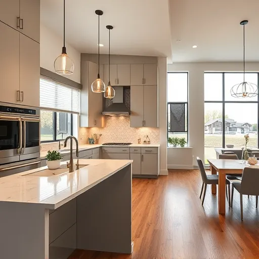 Completed kitchen remodel in Argyle TX with modern cabinetry, quartz countertops, and stainless steel appliances.