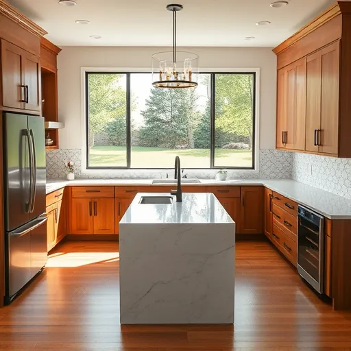 Renovated Argyle TX kitchen with quartz countertops black fixtures stainless steel appliances hardwood floors bright natural light