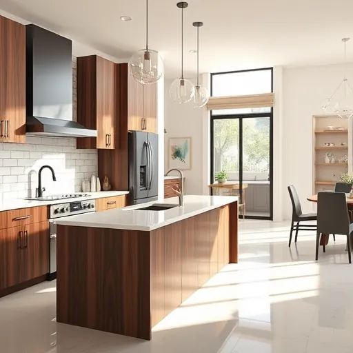 Newly renovated Fort Worth kitchen with granite countertops, stainless steel appliances, custom cabinetry, and hardwood flooring.