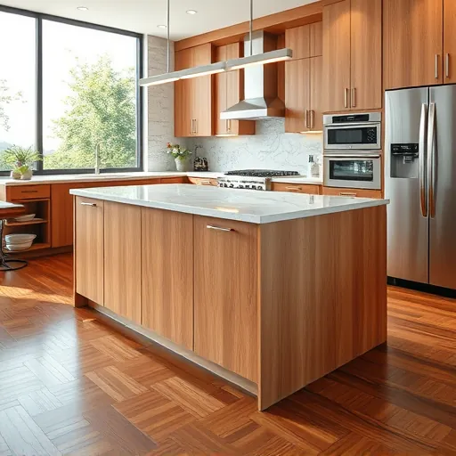 Newly installed sleek modern neutral kitchen pantry with organized clear containers fresh produce and stainless steel appliances