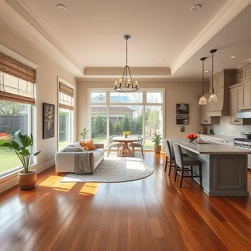 Home remodeling project in Fort Worth TX showcasing modern design elements and elegant finishes in a spacious interior.