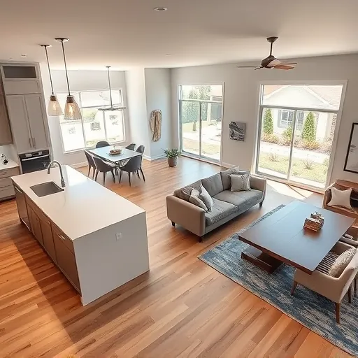 Perfectly completed home remodeling project in Fort Worth TX showcasing modern design elements and spacious layout.