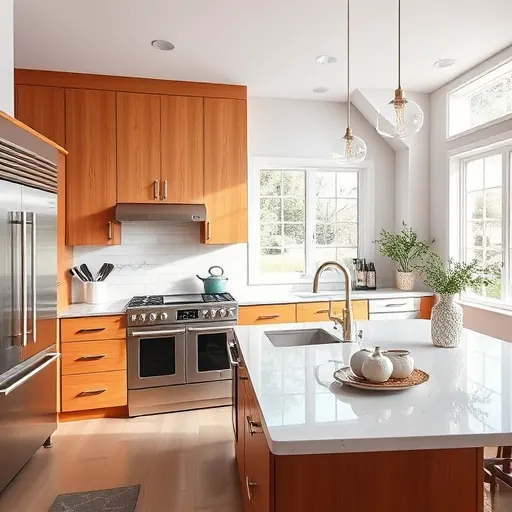 Freshly remodeled Fort Worth kitchen featuring modern cabinetry, marble island, and open-concept dining area.