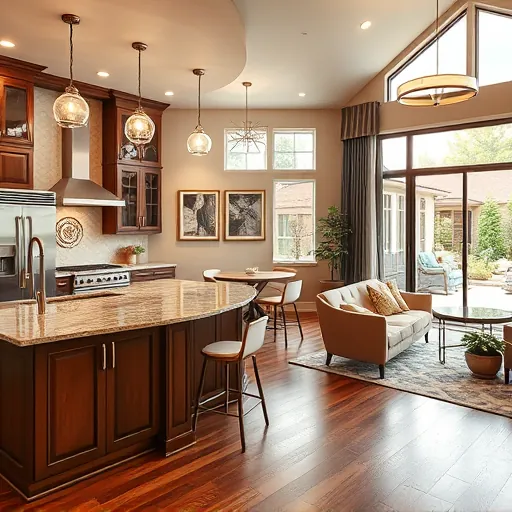 Elegant kitchen with modern cabinetry, granite countertops, and stainless steel appliances in a stylish Blue Mound home.
