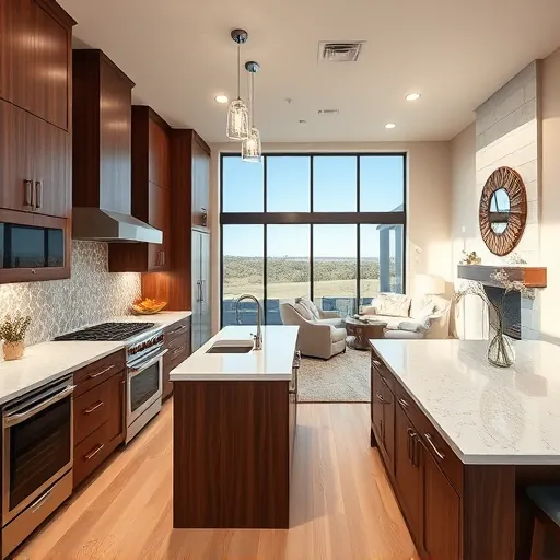 Stunning remodeled kitchen in Burleson TX with modern cabinetry, quartz countertops, and elegant décor throughout.