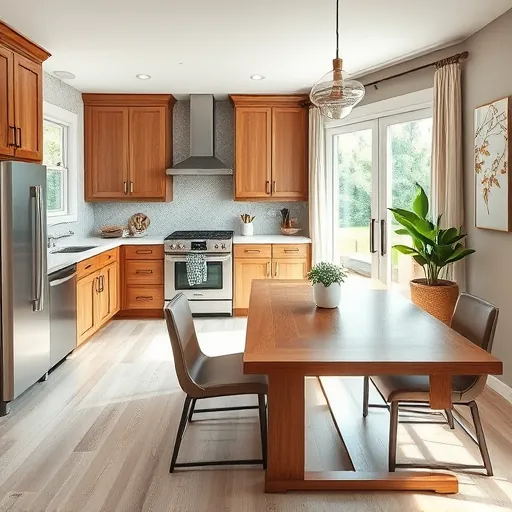 Modern kitchen remodel in Mansfield TX featuring granite countertops, custom cabinetry, and stainless steel appliances.