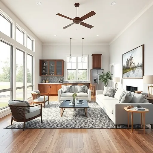 Complete home remodeling interior showcasing modern design elements in Fort Worth Texas без людей.