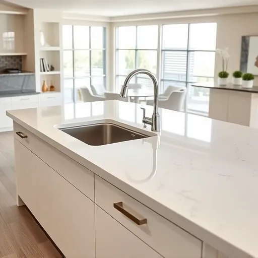 Modern Fort Worth kitchen with a polished quartz countertop, sleek cabinetry, stainless steel appliances, stylish backsplash, and natural light