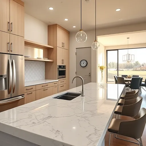 Recently remodeled Everman Texas kitchen with modern matte cabinets, granite countertops, stainless appliances, and natural sunlight