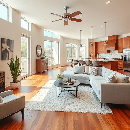 Renovated living room in Lake Worth TX featuring modern decor, natural light, and stylish furnishings enhancing elegance.