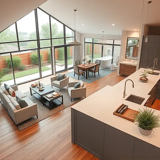 Home remodeling project in Fort Worth, TX featuring modern design, stylish furniture, and updated decor elements.