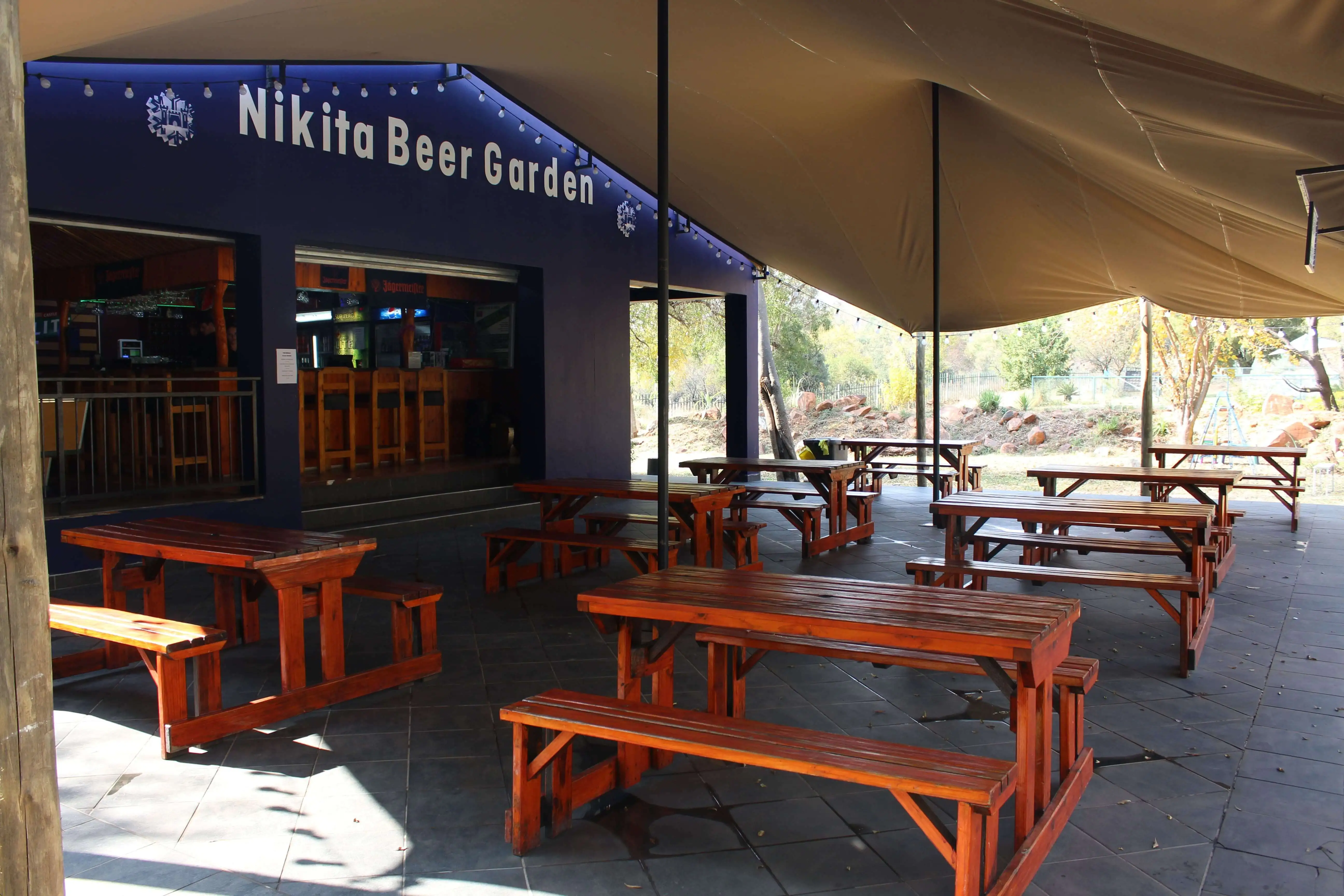 The beer garden at Nikita's