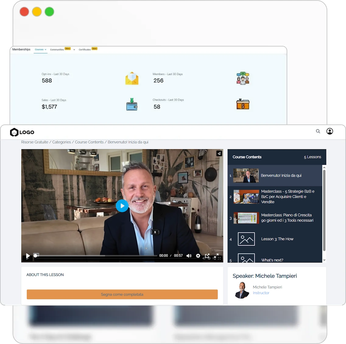 Aree riservate e corsi in Scalabile CRM