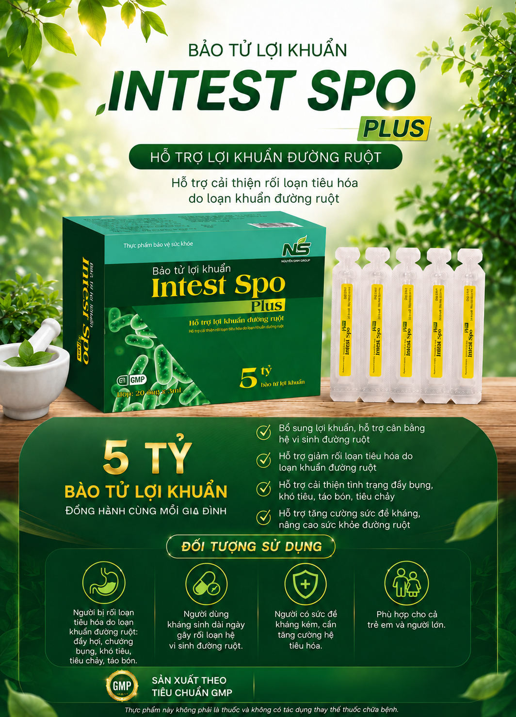 Bào tử lợi khuẩn Intest Spo Plus