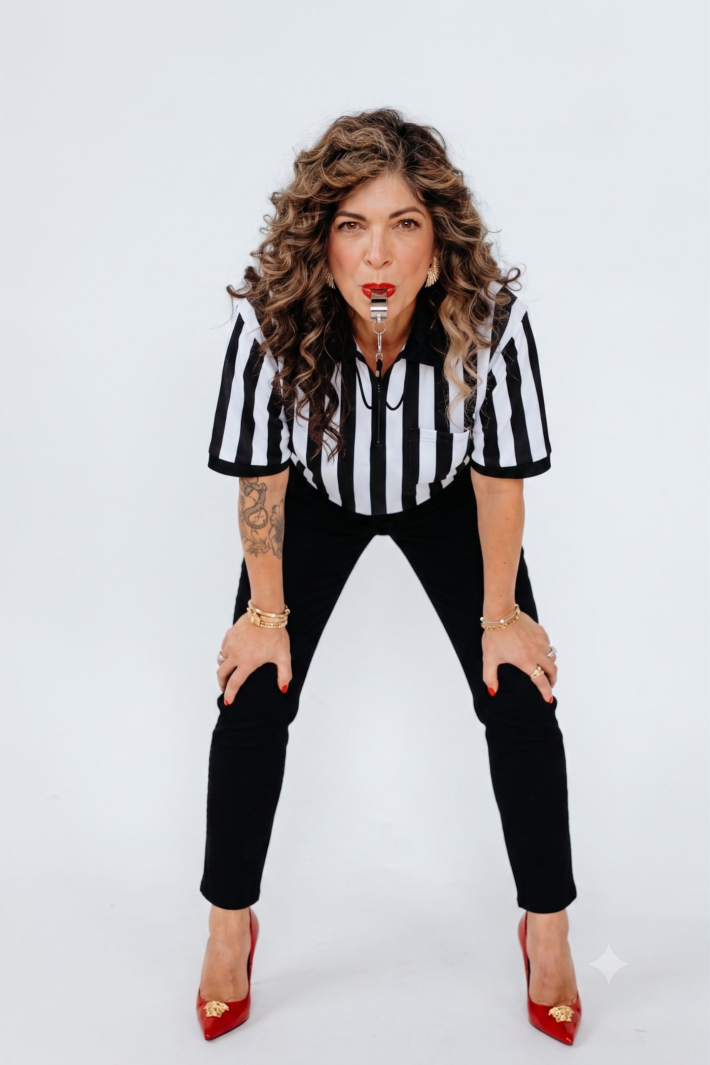 Dr. Lauryn Brunclik in a referee shirt