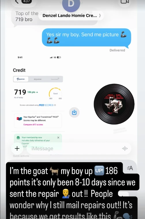Client result shared with Mr Never Stop