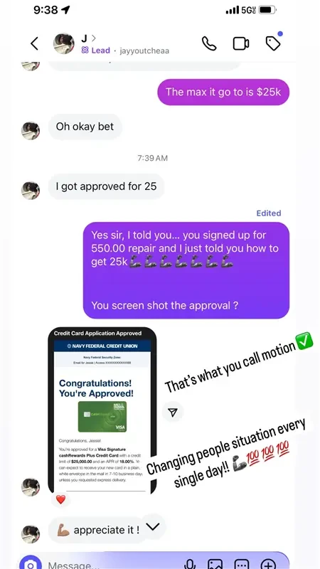 Client result shared with Mr Never Stop
