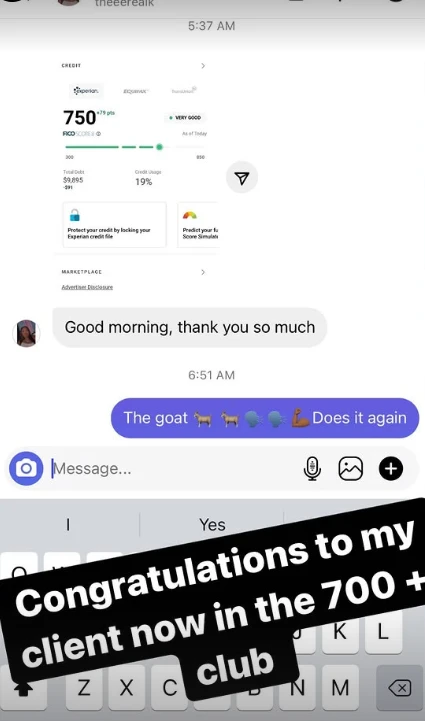 Client result shared with Mr Never Stop