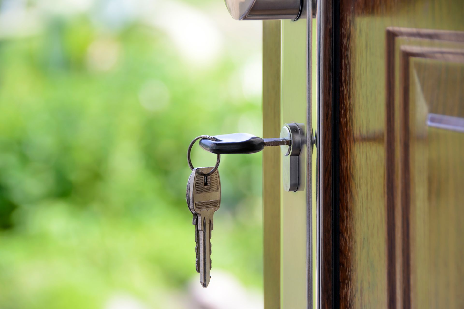 House keys in a rental door lock House keys in a rental door lock