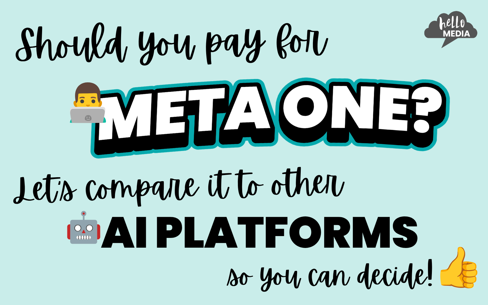Should you pay for Meta One? Let's compare it to other AI Platforms so you can decide!