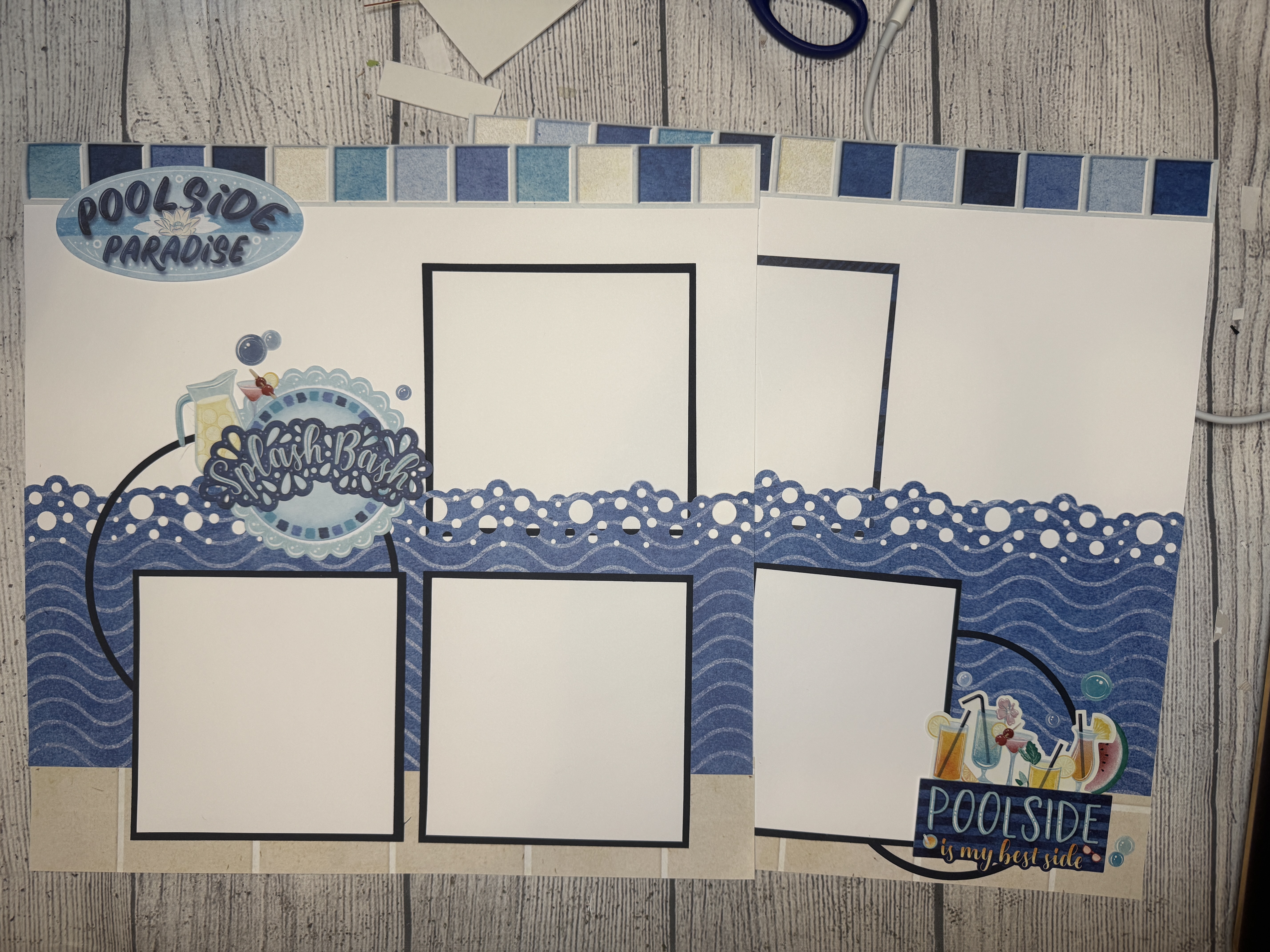 white space scrapbook page