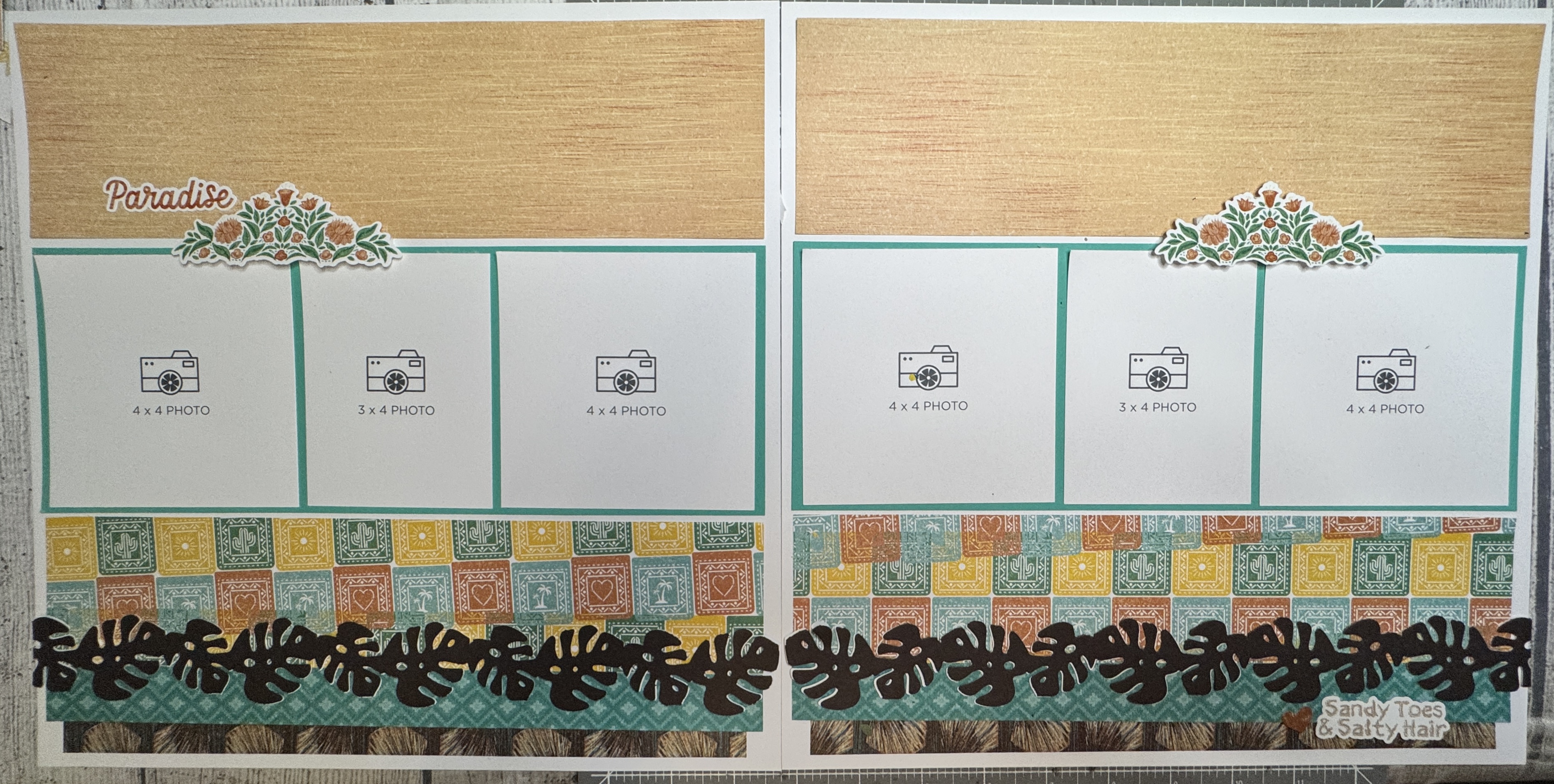 white space scrapbook page