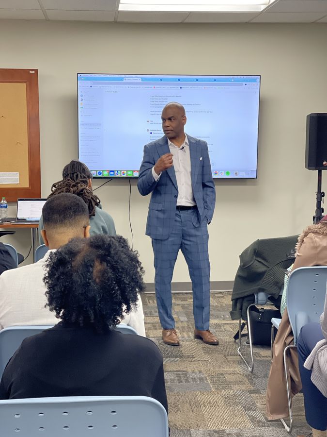 Dwayne Golden teaching a room of adults